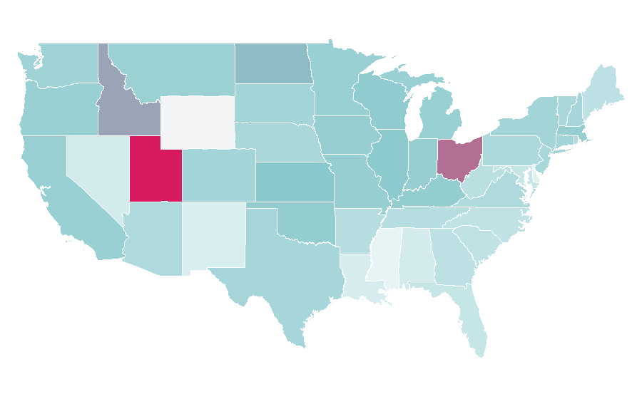Affinity by region — Catch Me If You Can, United States