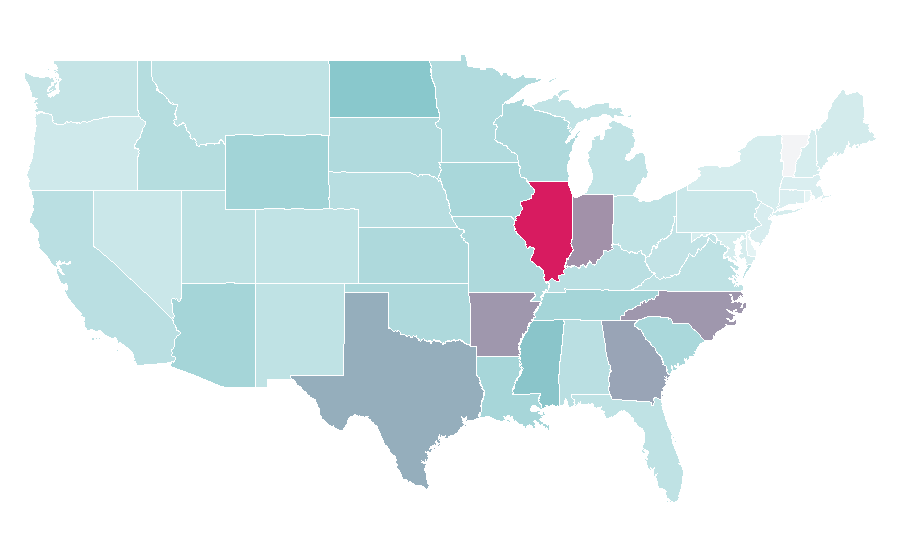 Affinity by region — Caterpillar, United States