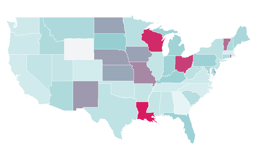 Affinity by region — Catholic Online, United States