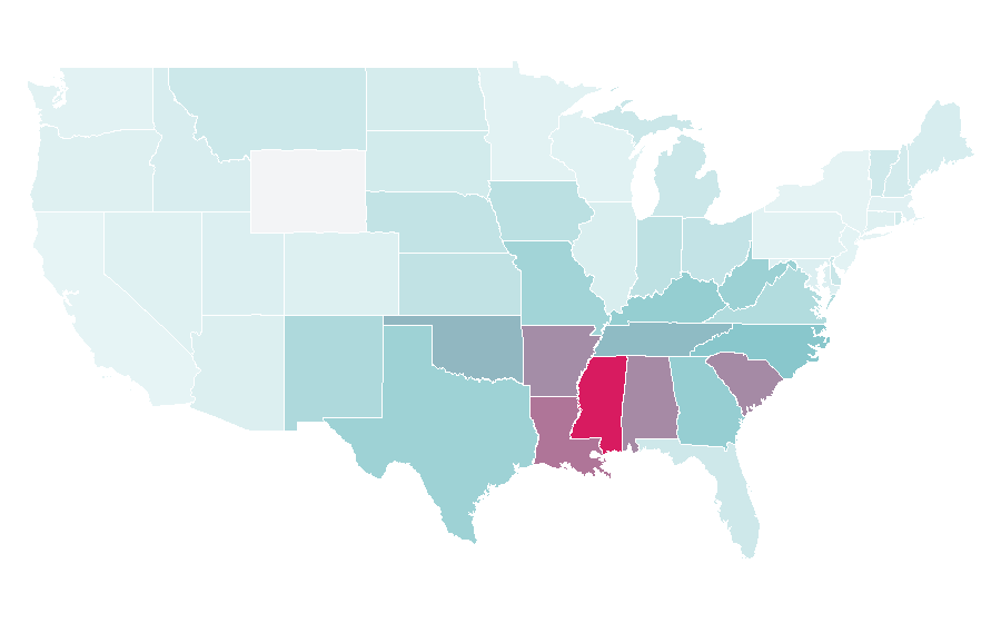 Affinity by region — Cato Fashions, United States