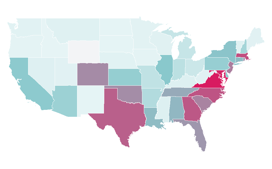 Affinity by region — Cava (Spanish wine), United States