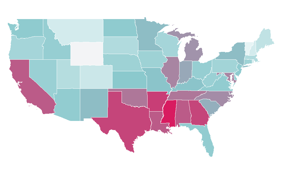 Affinity by region — Cayenne pepper, United States