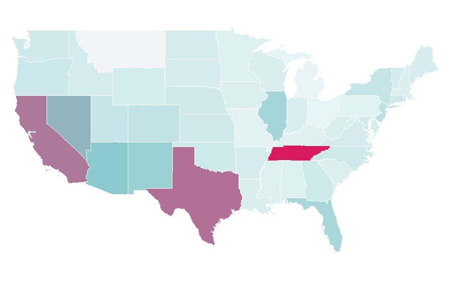 Affinity by region — Cazzu, United States