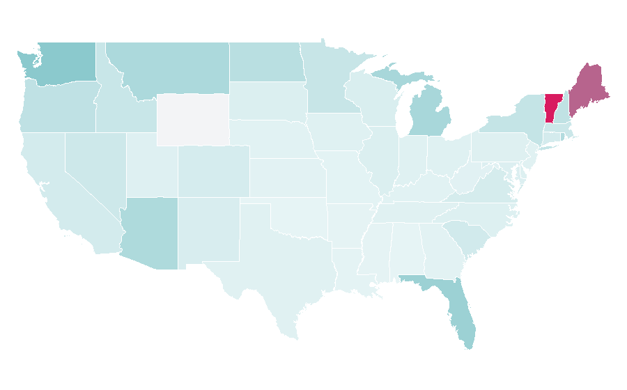 Affinity by region — CBC News, United States
