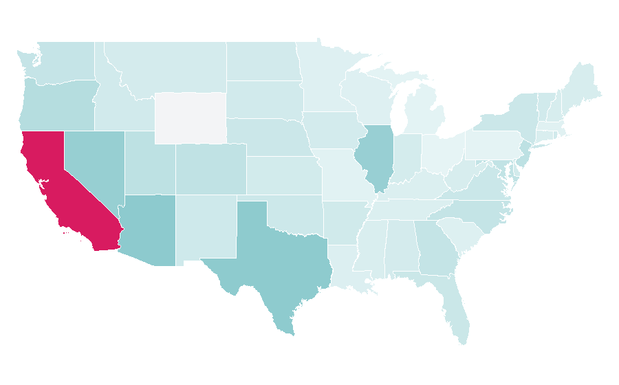 Affinity by region — C.D. Guadalajara, United States