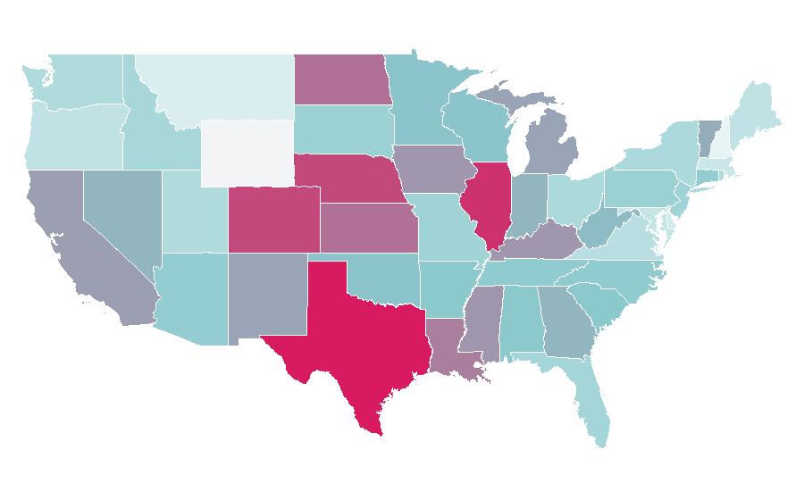 Affinity by region — CDL, United States