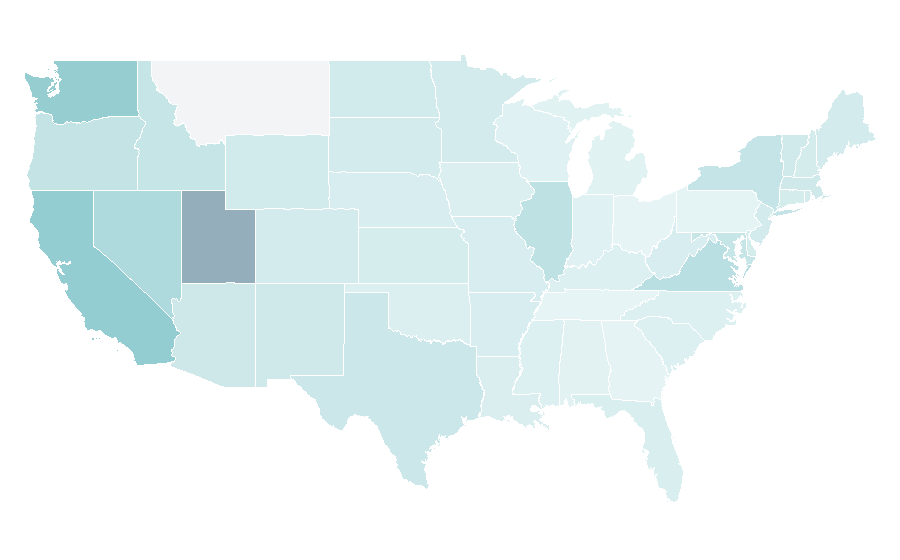 Affinity by region — Cebuano language, United States