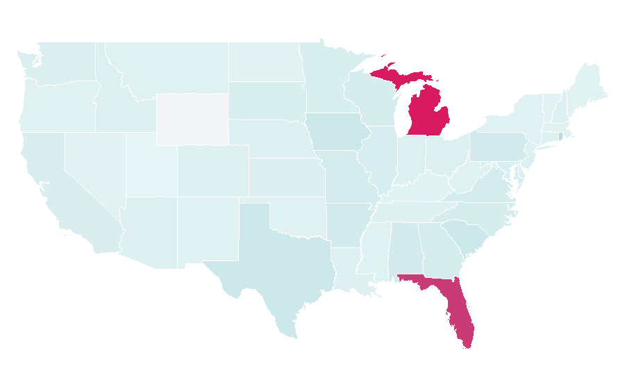 Affinity by region — Celebrations, United States
