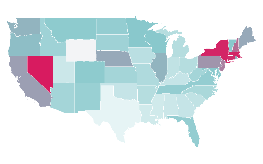 Affinity by region — Celebrity chef, United States