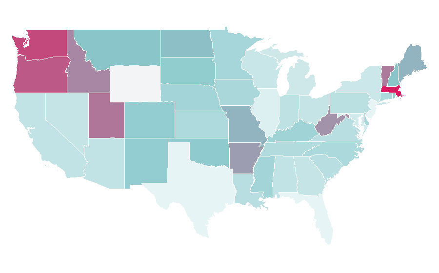 Affinity by region — Celtic art, United States