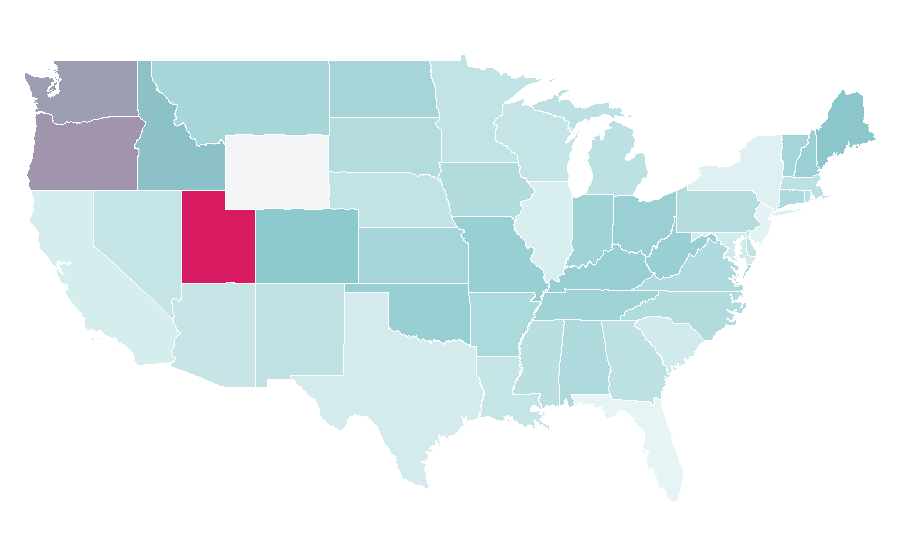 Affinity by region — Celtic mythology, United States