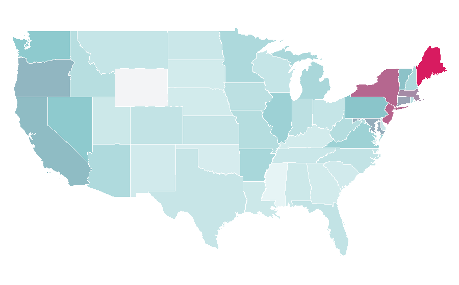 Affinity by region — Cenk Uygur, United States