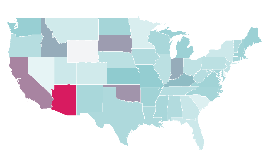 Affinität nach Region — Censorship, USA