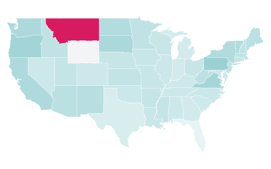 Affinity by region — Central heating, United States
