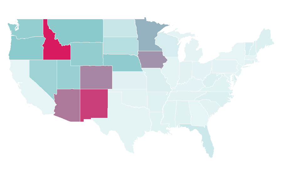 Affinity by region — CenturyLink, United States