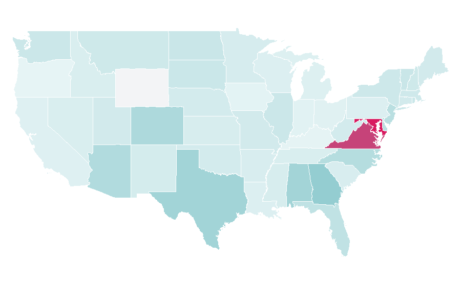 Affinity by region — Certified Information Systems Security Professional, United States
