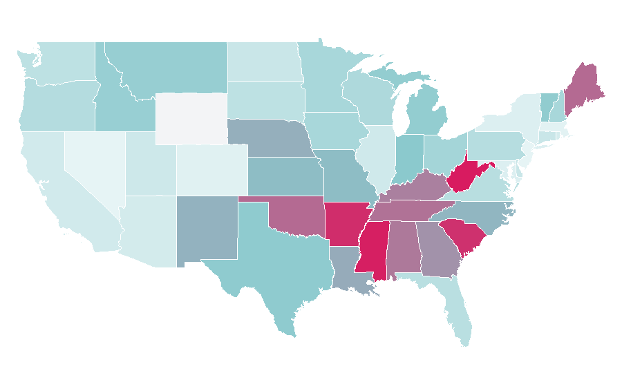 Affinity by region — Chainsaw, United States