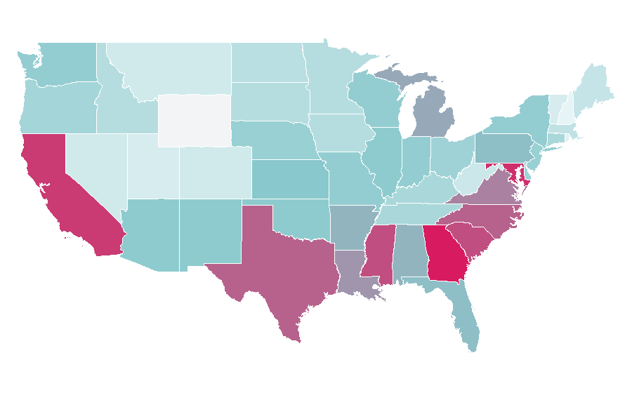 Affinity by region — Challenges (magazine), United States
