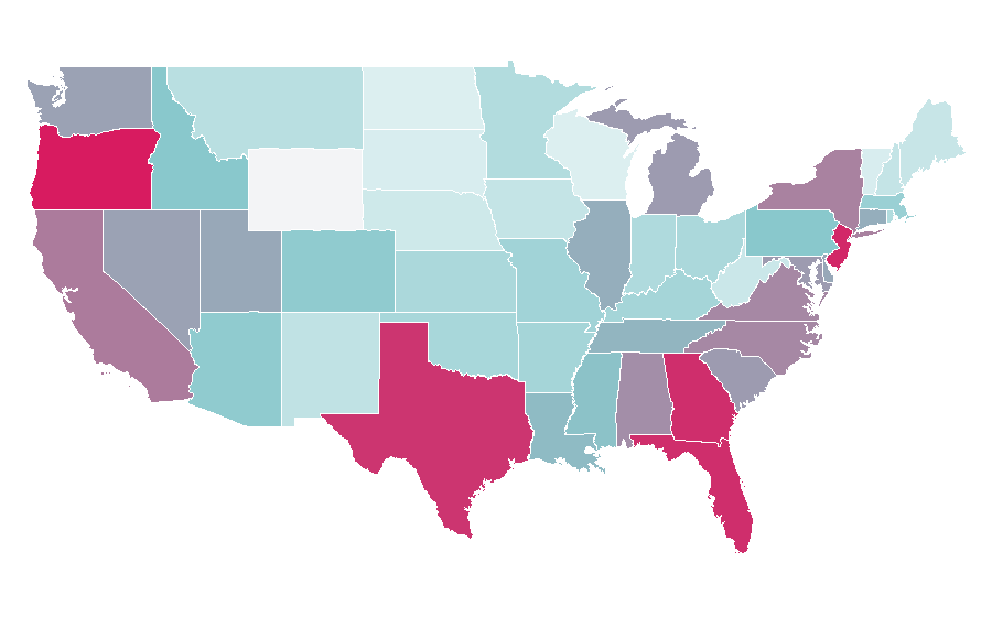 Affinity by region — Chandelier, United States