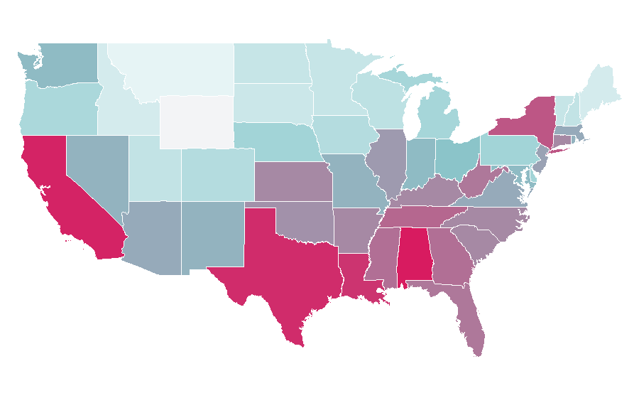 Affinity by region — Chanel No. 5, United States