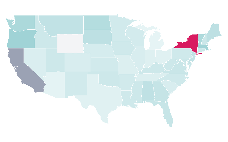 Affinity by region — Chanson, United States