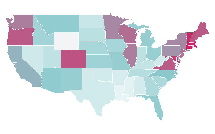 Affinity by region — Charity Navigator, United States