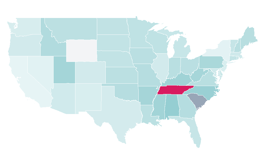 Affinity by region — Charles Esten, United States