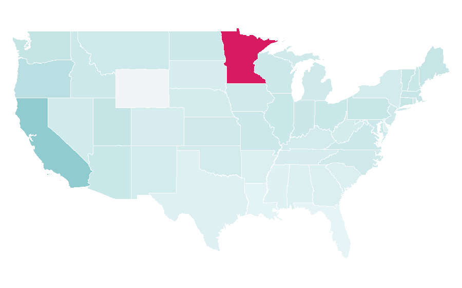 Affinity by region — Charles M. Schulz, United States