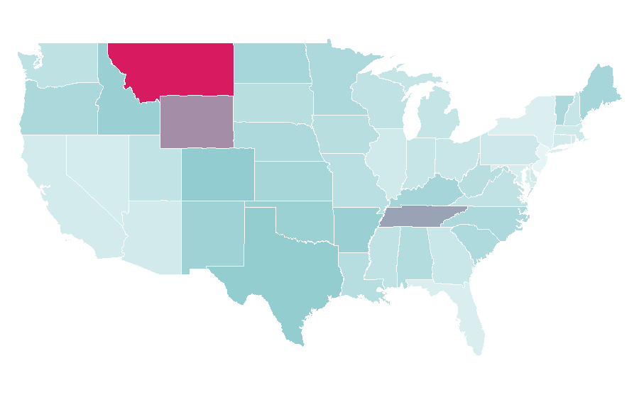 Affinity by region — Charley Crockett, United States