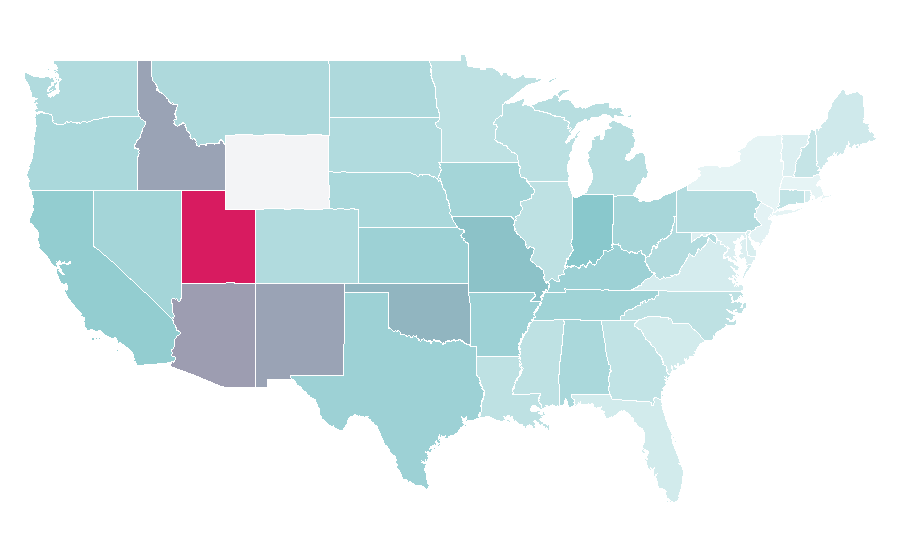 Affinity by region — Charlie and the Chocolate Factory, United States