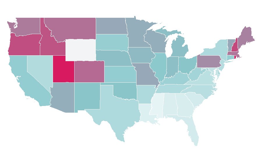 Affinity by region — Charlie Day, United States