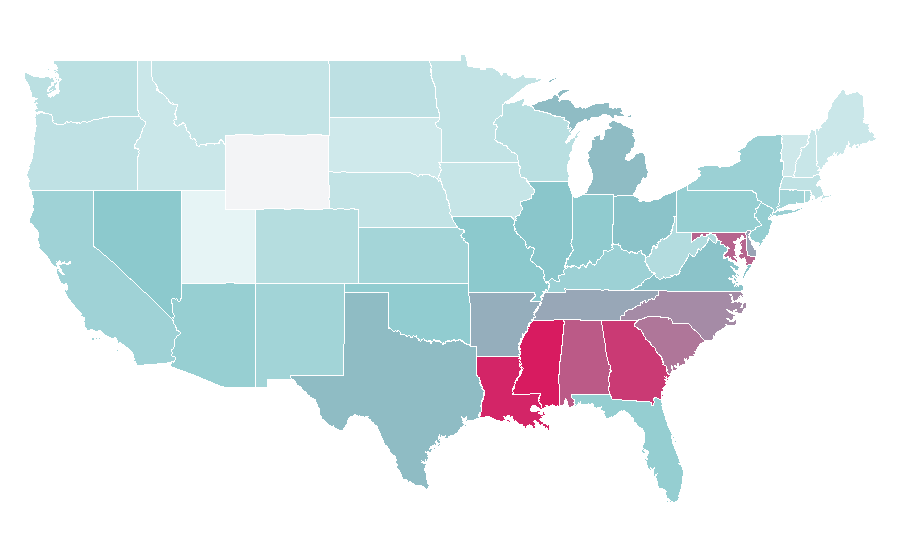 Affinity by region — Charlie Murphy, United States
