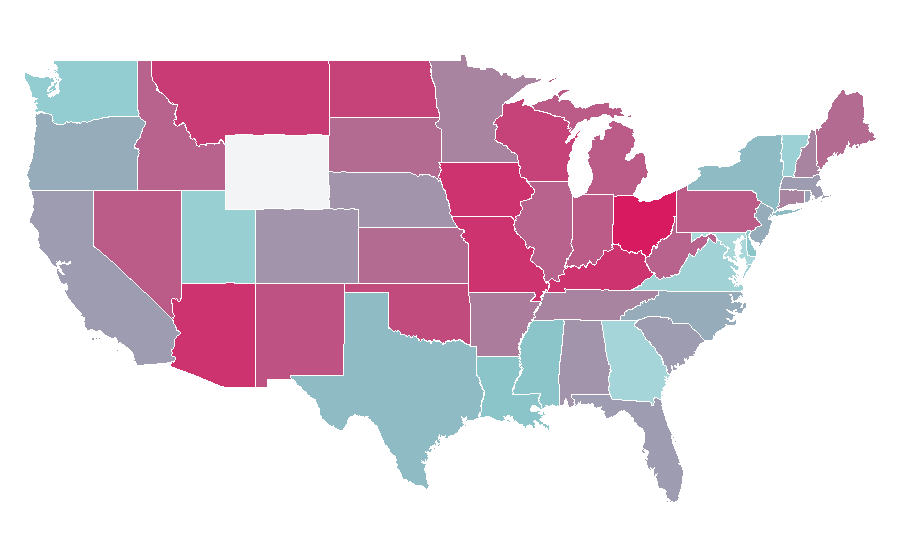 Affinity by region — Charlie Sheen, United States