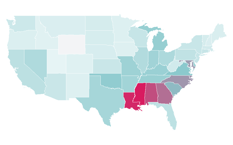 Affinity by region — Charlie Wilson (singer), United States