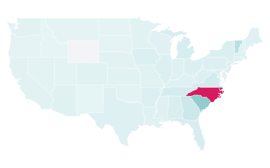 Affinity by region — Charlotte (cake), United States