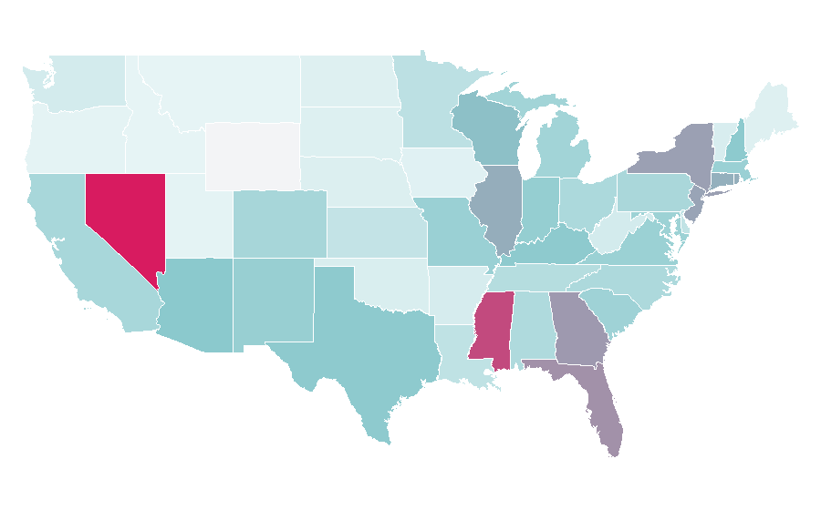 Affinity by region — Charlotte Russe (clothing retailer), United States