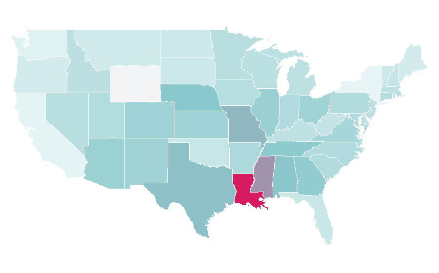 Affinity by region — Charming Charlie, United States