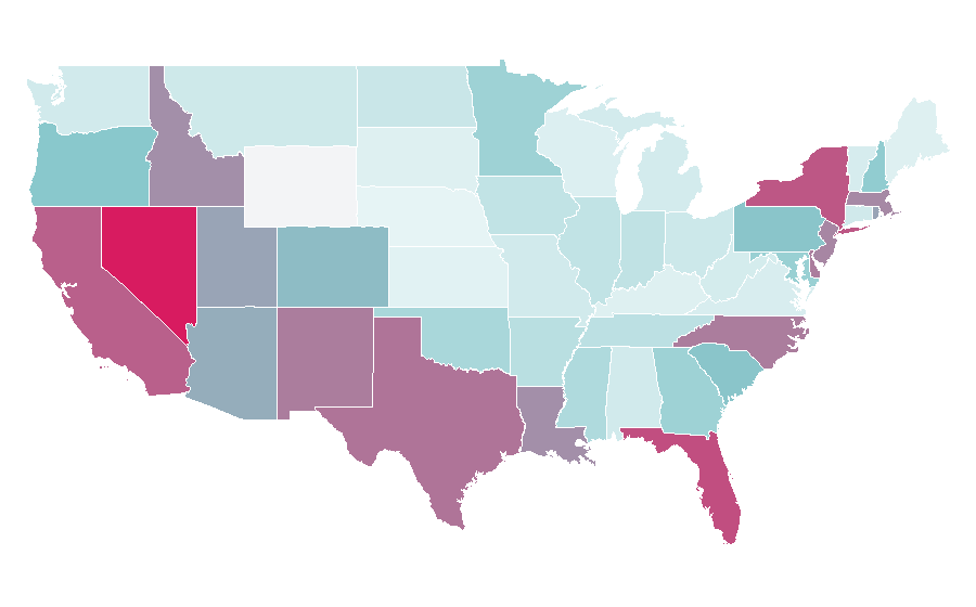 Affinity by region — Charter school, United States