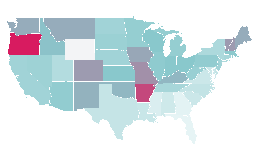 Affinity by region — Chasing Amy, United States
