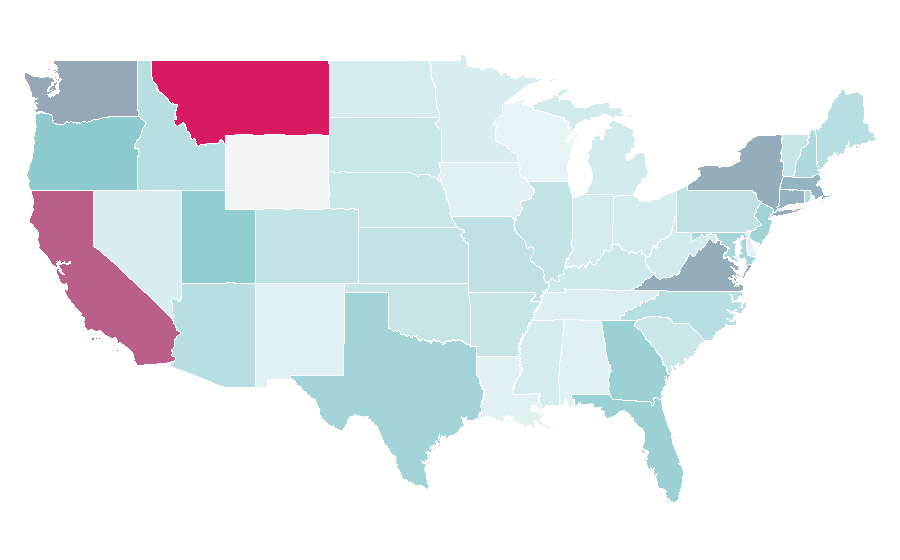 Affinity by region — Chatterbot, United States