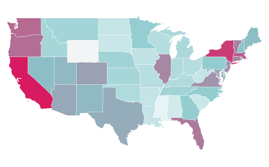 Affinity by region — Che Guevara, United States
