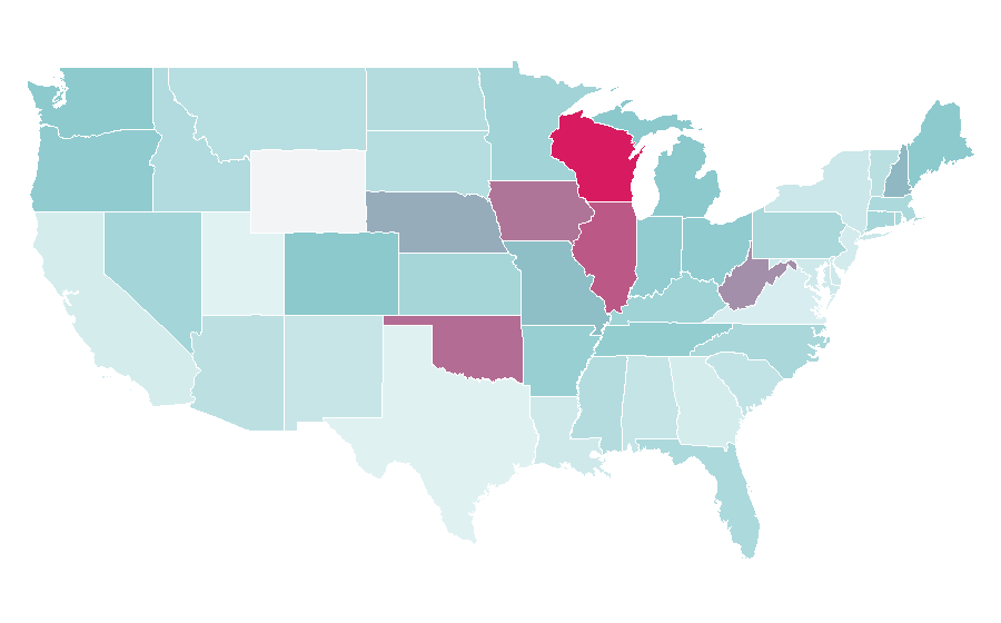 Affinity by region — Cheap Trick, United States