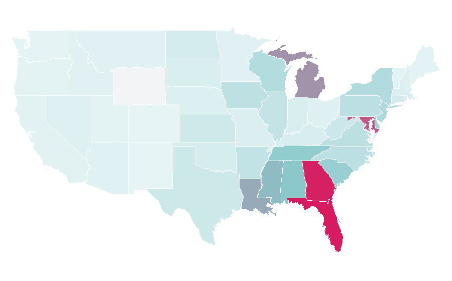 Affinity by region — Checkers, United States