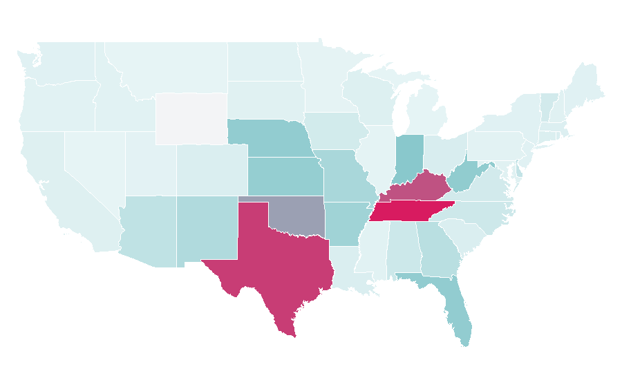 Affinity by region — Cheddar cheese, United States