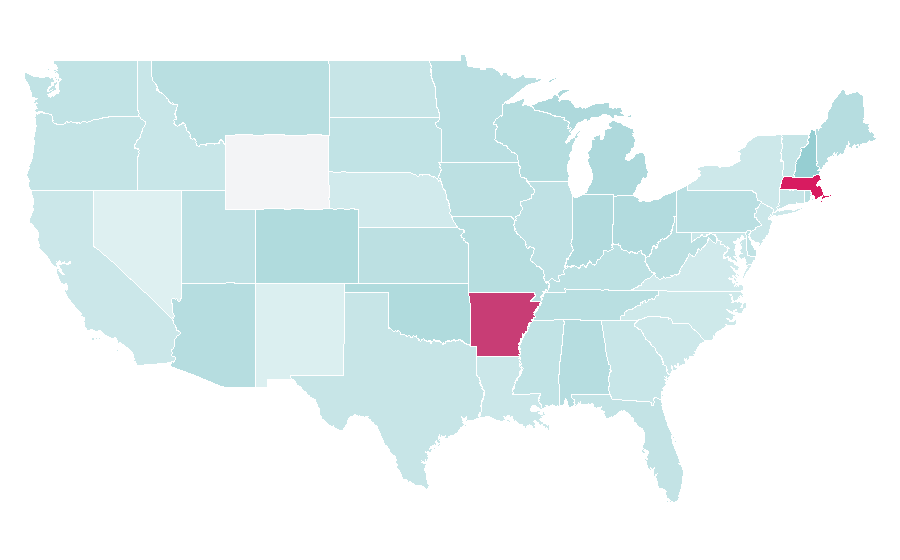 Affinity by region — Cheers, United States