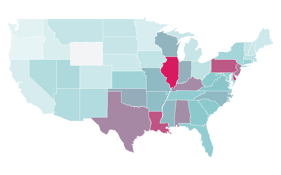 Affinity by region — Cheese fries, United States