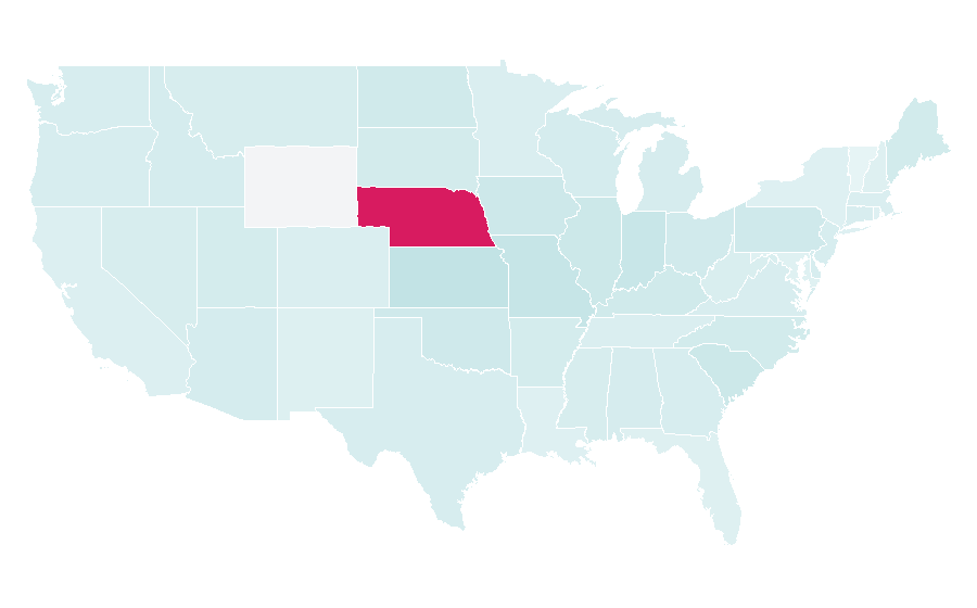 Affinité par région — Cheeseburger, États-Unis