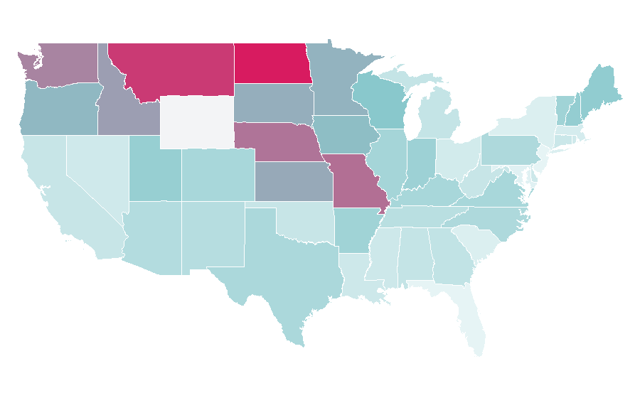 Affinity by region — Chef's knife, United States