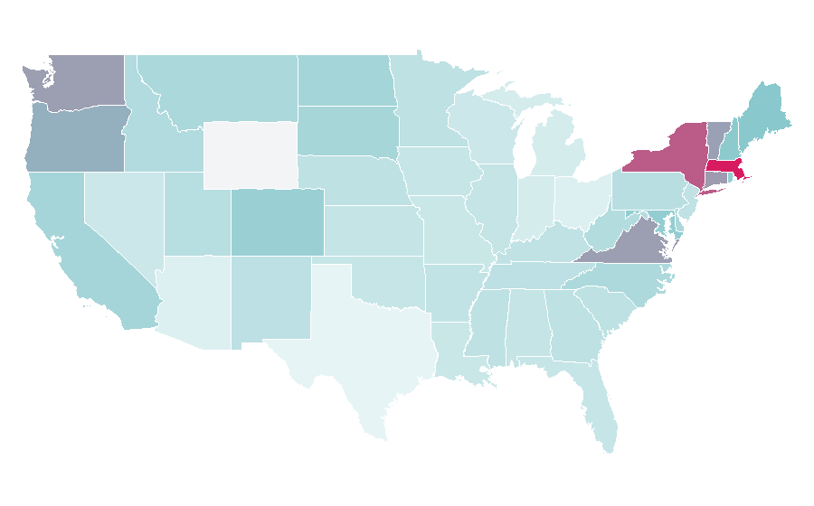 Affinity by region — Chelsea Flower Show, United States