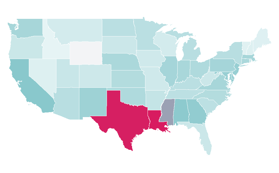 Affinity by region — Chemical engineering, United States